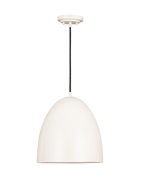 Z-Lite Z Studio Dome Pendant 1-Light Pendant Light In Matte White