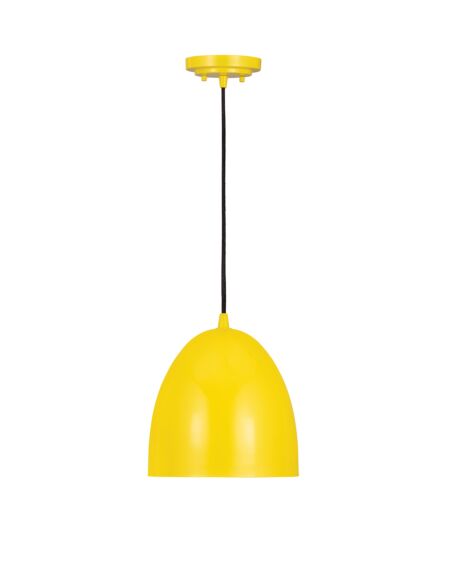 Z-Lite Z Studio Dome Pendant 1-Light Pendant Light In Yellow