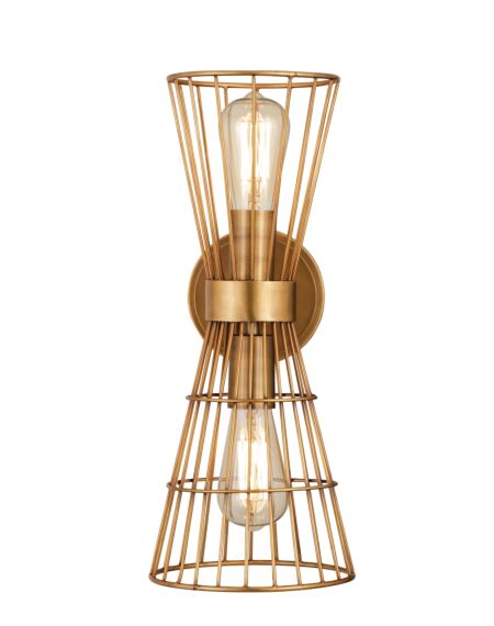 Z-Lite Alito 2-Light Wall Sconce In Rubbed Brass
