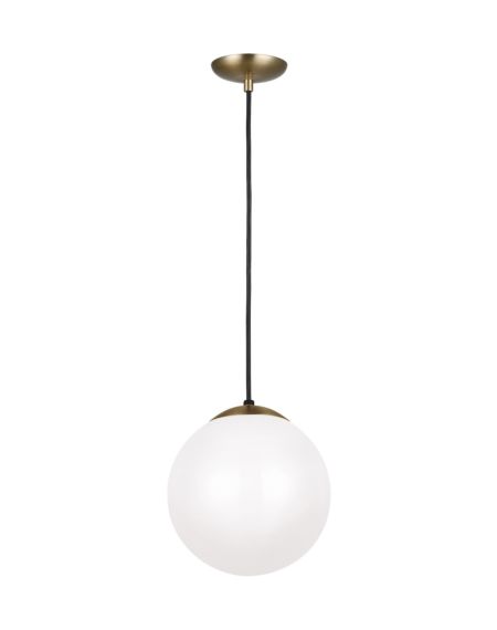 Visual Comfort Studio Leo - Hanging Globe Pendant Light in Satin Brass