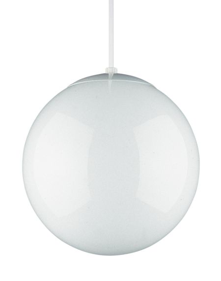 Visual Comfort Studio Leo - Hanging Globe 15" Pendant Light in White