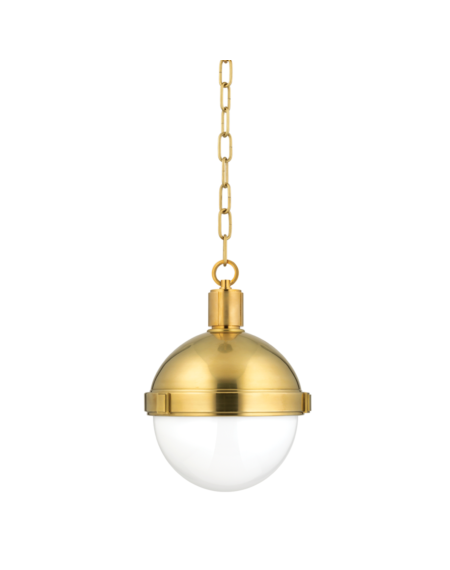  Lambert Pendant Light in Aged Brass