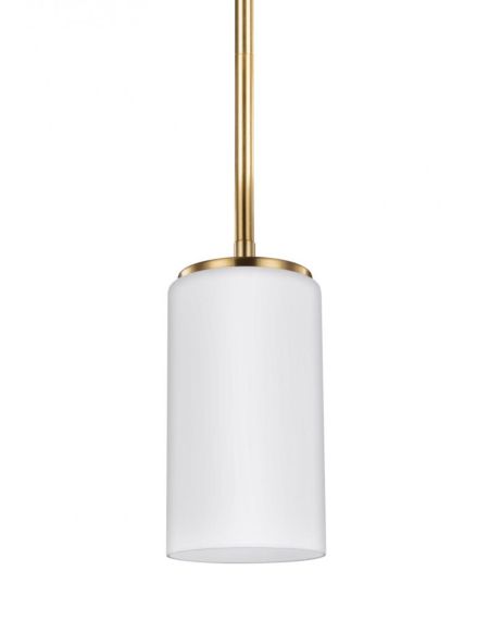 Generation Lighting Alturas 7 Mini Pendant in Satin Brass