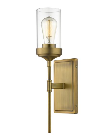 Z-Lite Calliope 1-Light Wall Sconce In Foundry Brass