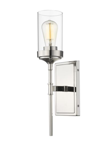 Z-Lite Calliope 1-Light Wall Sconce In Polished Nickel