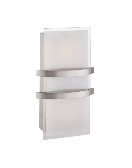 East Point 1-Light LED Wall Fixture in Brushed Steel