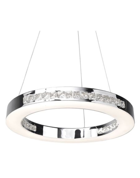 Affluence Clear Crystal LED Ring Pendant Light