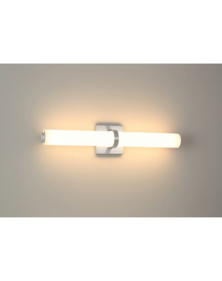 Escape 1-Light LED Bathroom Vanity Light in Brushed Steel