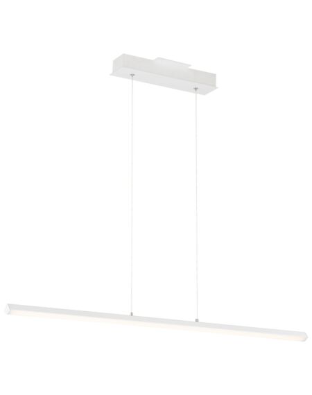 Float 1-Light LED Linear Pendant in Matte White