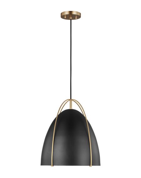 Visual Comfort Studio Norman Pendant Light in Satin Brass