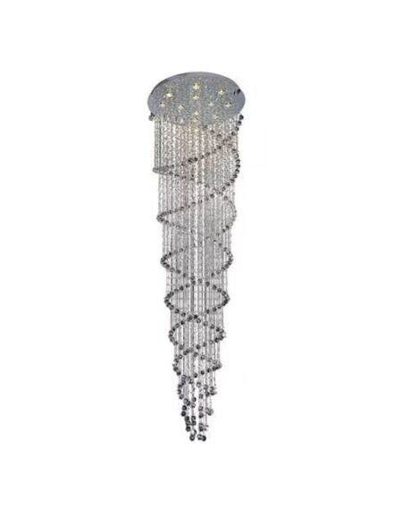 CWI Lighting Double Spiral 12 Light Flush Mount with Chrome finish