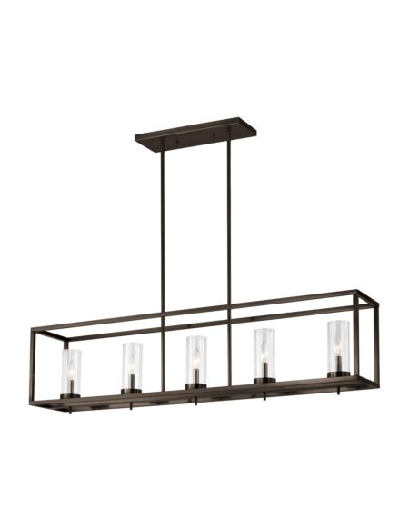 Sea Gull Zire 5 Light Kitchen Island Light in Brushed Oil Rubbed Bronze