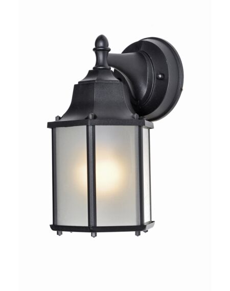 Builder Cast LED E26 1-Light LED Outdoor Wall Sconce in Black