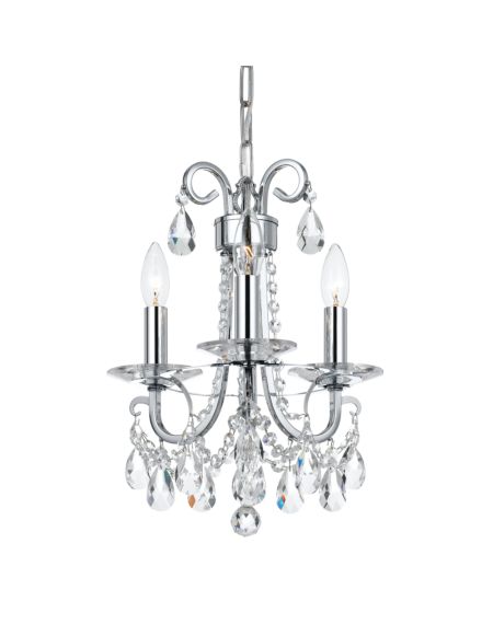  Othello Chandelier in Polished Chrome with Clear Swarovski Strass Crystals