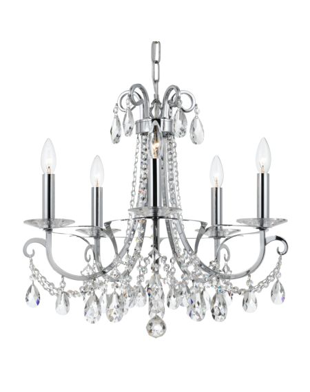  Othello Chandelier in Polished Chrome with Clear Spectra Crystals