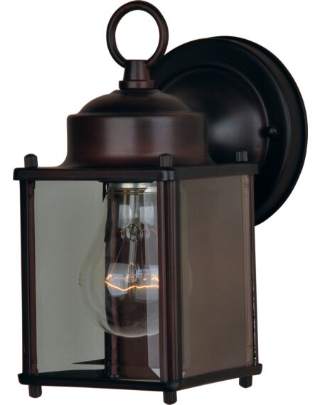 Side Door 1-Light Outdoor Wall Lantern in Oil Rubbed Bronze