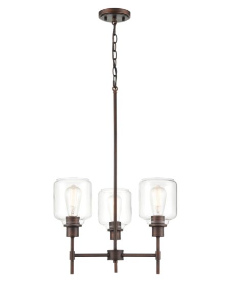  Asheville  Transitional Chandelier in Rubbed Bronze