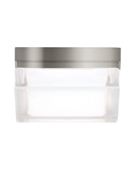 Boxie 1-Light 2.00"H LED Flush Mount in Satin Nickel