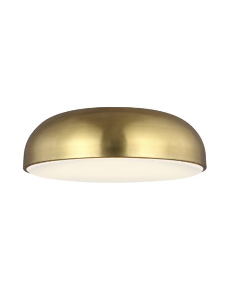 Kosa 1-Light 3.90"H LED Flush Mount in Aged Brass