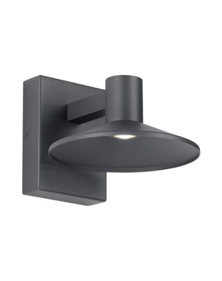 Tech Ash 8 Inch Outdoor Wall Light in Charcoal