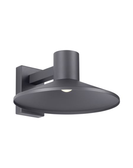Visual Comfort Modern Ash 14" Outdoor Wall Light in Charcoal