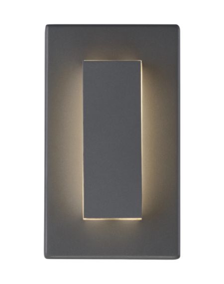 Visual Comfort Modern Aspen 8" Outdoor Wall Light in Charcoal
