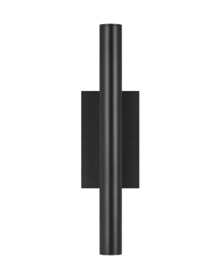 Visual Comfort Modern Chara 2-Light 17" Outdoor Wall Light in Black