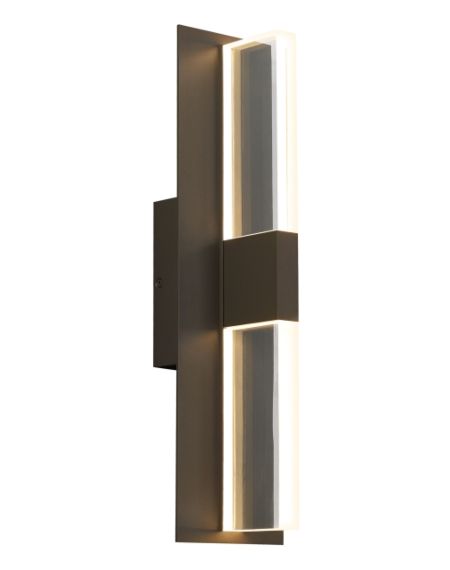 Visual Comfort Modern Lyft 19" Outdoor Wall Light in Bronze
