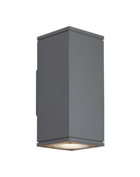 Visual Comfort Modern Tegel 12" Outdoor Wall Light in Charcoal
