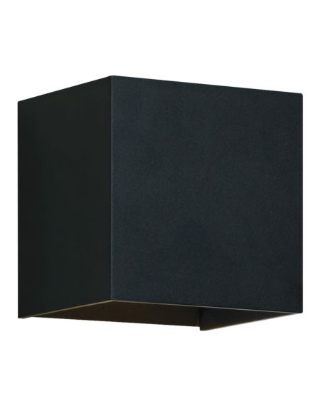 Visual Comfort Modern Vex 5" Outdoor Wall Light in Black
