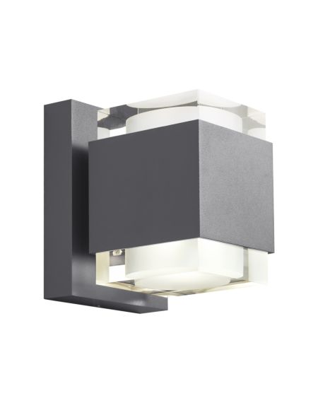 Visual Comfort Modern Voto 8" Outdoor Wall Light in Charcoal