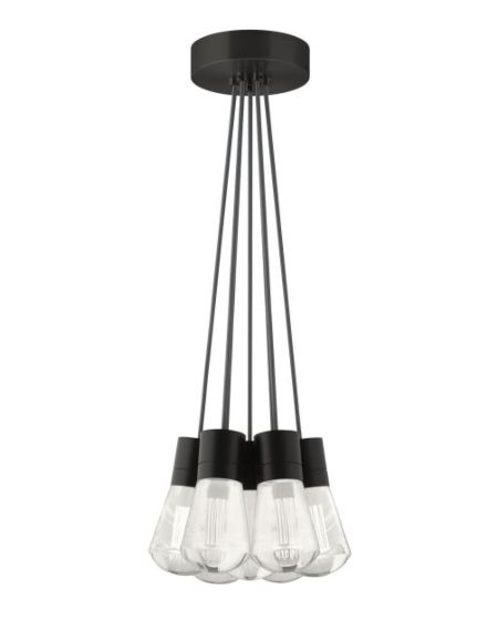 Visual Comfort Modern Alva 2200K LED 4" Pendant Light in Black and Gray