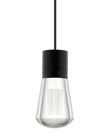 Visual Comfort Modern Alva 2200K LED 4" Pendant Light in Black and Black