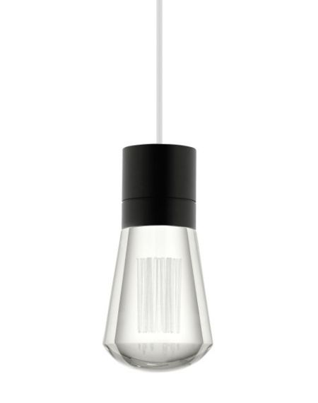 Visual Comfort Modern Alva 2200K LED 4" Pendant Light in Black and White