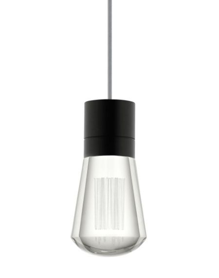 Visual Comfort Modern Alva 2200K LED 4" Pendant Light in Black and Gray