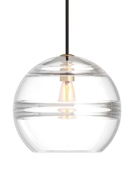 Visual Comfort Modern Sedona 7" Pendant Light in Satin Nickel and Clear