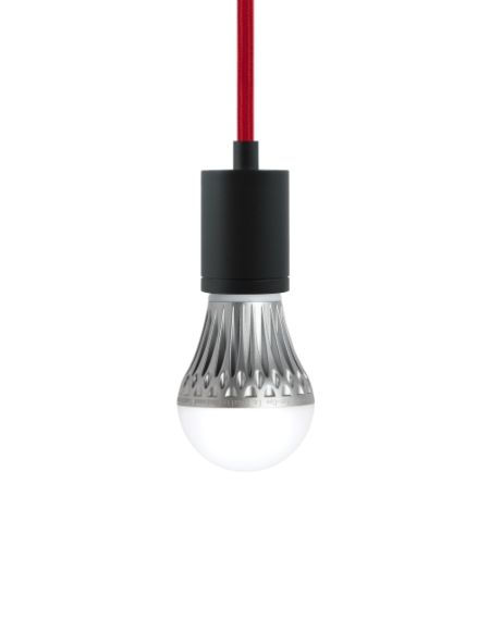 Visual Comfort Modern SoCo 2" Pendant Light in Black and Red Cord