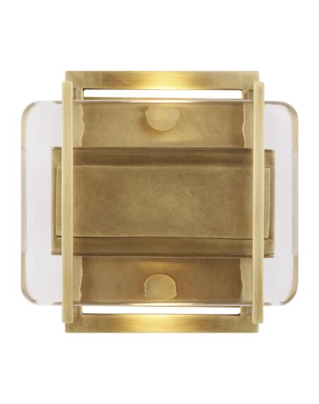 Duelle 1-Light 5.00"H LED Wall Sconce in Natural Brass