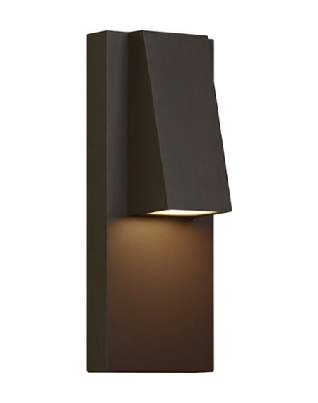 Visual Comfort Modern Peak 3000K-2200K LED 13" Outdoor Wall Light in Bronze