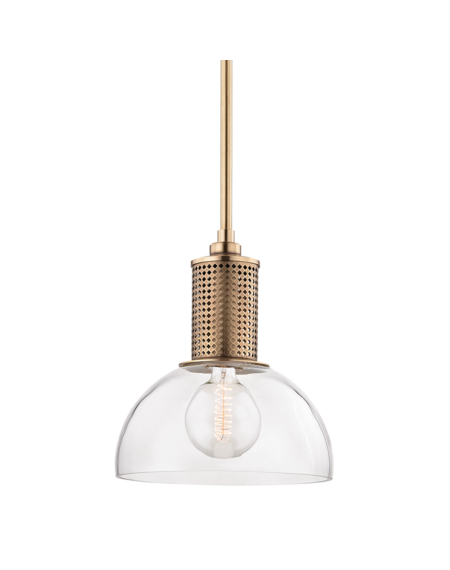  Halcyon Pendant Light in Aged Brass