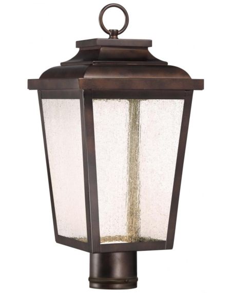 The Great Outdoors Irvington Manor Led 18 Inch Outdoor Post Light in Chelesa Bronze