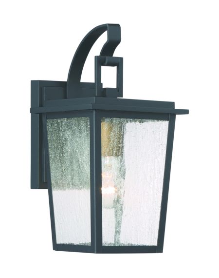 Cantebury Outdoor Wall Light in Black with Gold