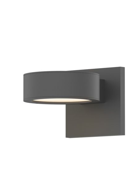 Sonneman REALS 1.5 Inch 2 Light Up/Down LED Wall Sconce in Textured Gray