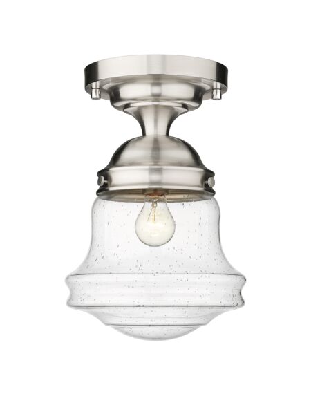 Z-Lite Vaughn 1-Light Flush Mount Ceiling Light In Brushed Nickel
