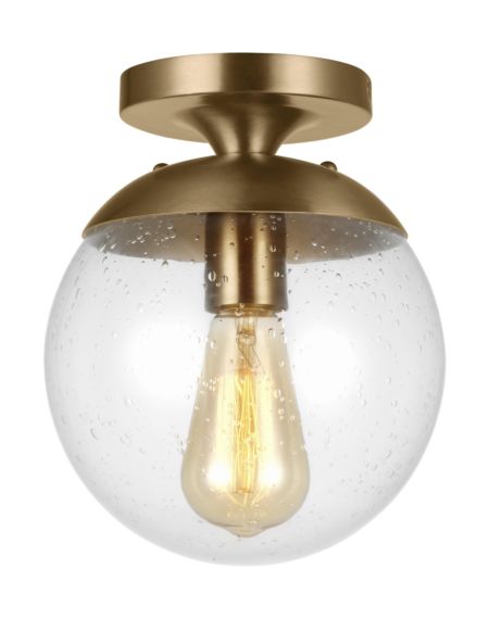 Generation Lighting Leo - Hanging Globe LED Ceiling Light in Satin Brass