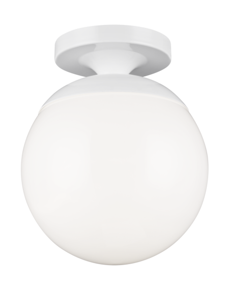 Visual Comfort Studio Leo - Hanging Globe Ceiling Light in White