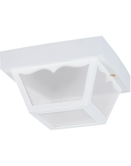 Generation Lighting Ceiling 8" Outdoor Ceiling Light in White