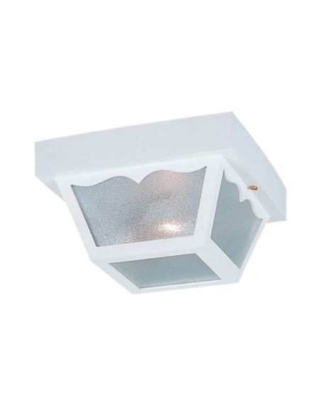 Generation Lighting Ceiling 2-Light 10" Outdoor Ceiling Light in White
