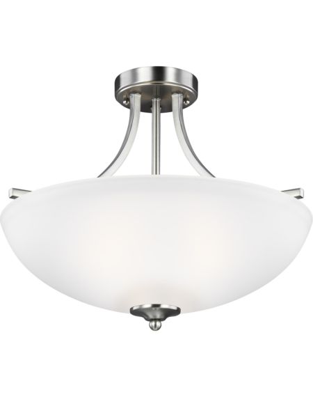 Sea Gull Geary 3 Light Ceiling Light in Brushed Nickel