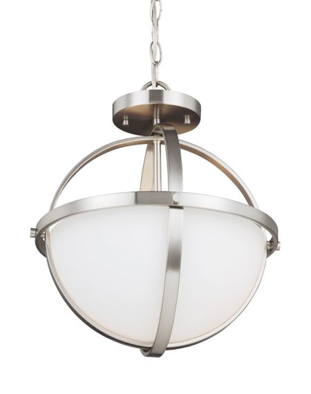 Generation Lighting Alturas 2-Light Globe Ceiling Light in Brushed Nickel